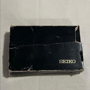 Seiko Black Box with Gold Logo alarm clock , read